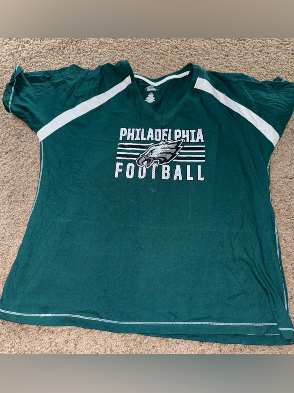 Ladies Philadelphia Eagles Short Sleeved Top, size 1X